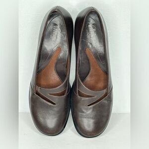 Clark’s Artisan Collection Brown‎ Leather Casual Slip On Shoes Sz 9N
